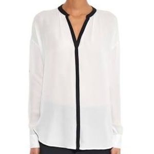 Vince Contrast Blouse Sz S NWOT
